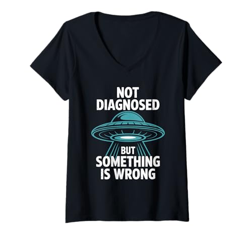 Damen Lustiges UFO Alien Humor Design T-Shirt mit V-Ausschnitt Damen Lustiges UFO Alien Humor Design T-Shirt mit V-Ausschnitt von Ufo Humor Designs