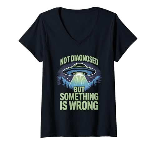 Damen Lustiges UFO Alien Humor Design T-Shirt mit V-Ausschnitt Damen Lustiges UFO Alien Humor Design T-Shirt mit V-Ausschnitt von Ufo Humor Designs