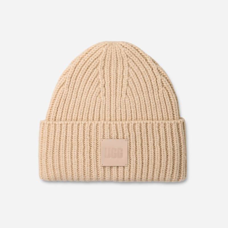 Breit gerippte UGG® Beanie für Damen | UGG® EU in Cream, Größe O/S, Acrylmischung von Ugg