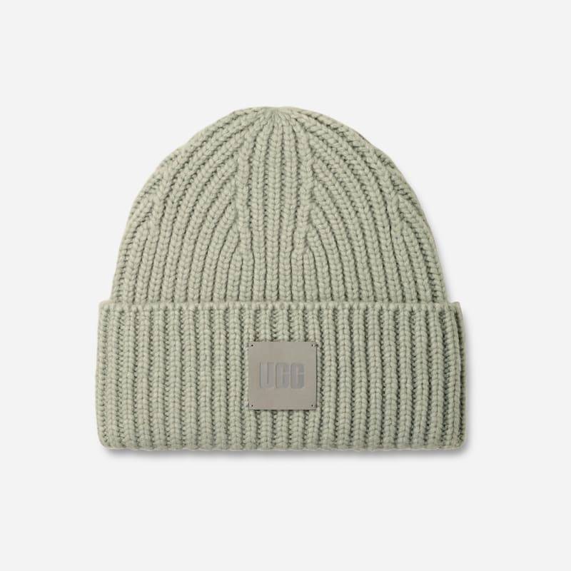 Breit gerippte UGG® Beanie für Damen | UGG® EU in Grey Mist, Größe O/S, Acrylmischung von Ugg