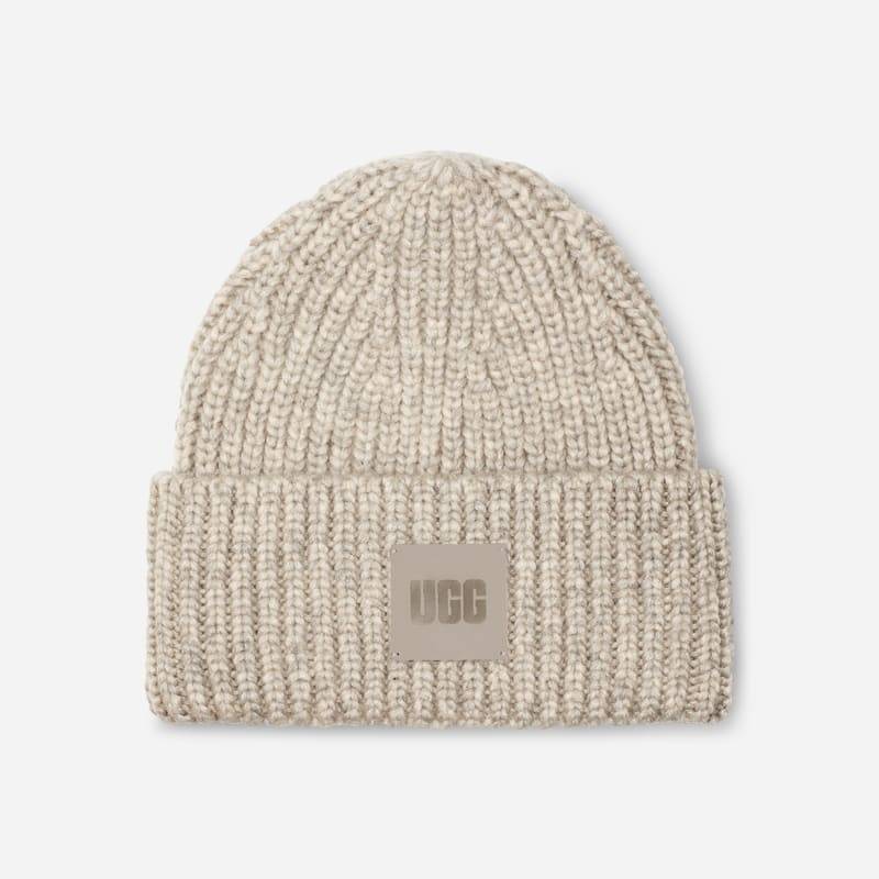 Breit gerippte UGG® Beanie für Damen | UGG® EU in Light Grey, Größe O/S, Acrylmischung von Ugg