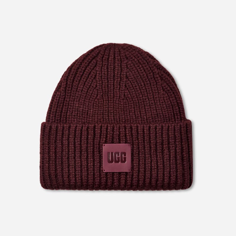 Breit gerippte UGG® Beanie für Damen | UGG® EU in Red, Größe O/S, Acrylmischung von Ugg
