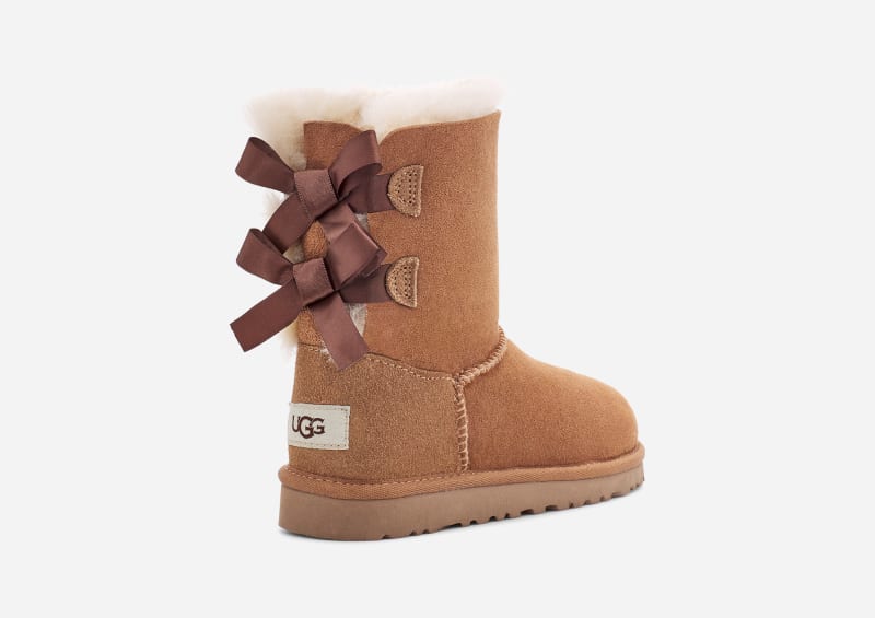 UGG® Bailey Bow II Boot für Kinder | UGG® EU in Brown, Größe 35, Leder von Ugg