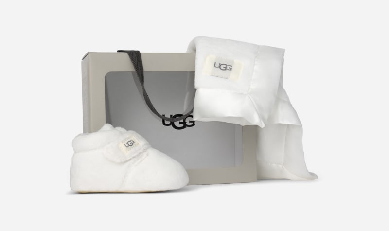 UGG® Bixbee Babyschuh und Lovey Decke für Kinder | UGG® EU in White, Größe 20.5, Textil von Ugg