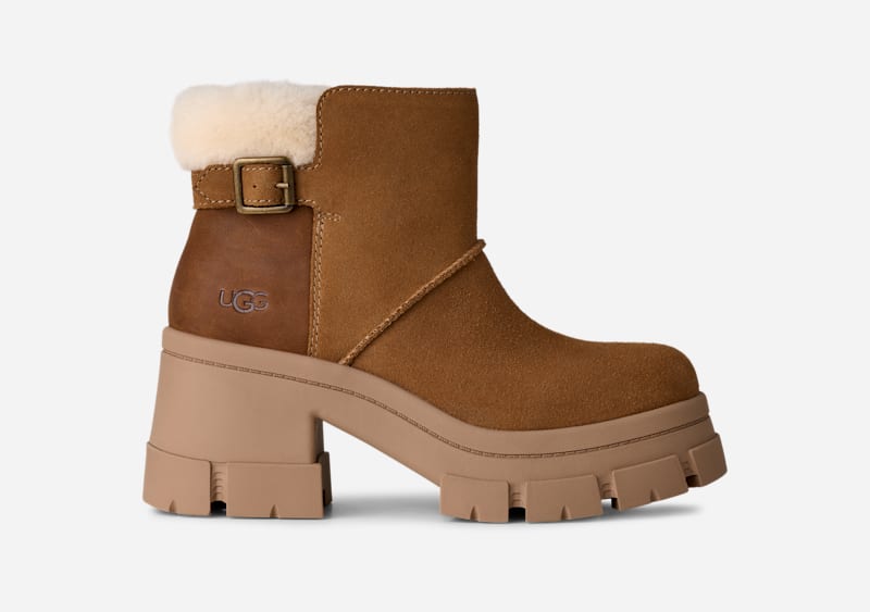 UGG® Brooklyn Buckle Boot für Damen in Brown, Größe 42, Leder von Ugg
