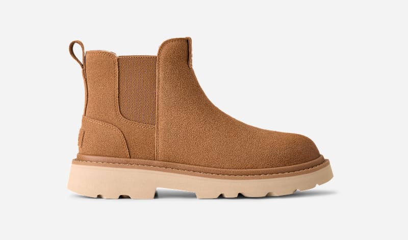 UGG® Chelsea Lug Boot für Herren in Brown, Größe 45, Veloursleder von Ugg