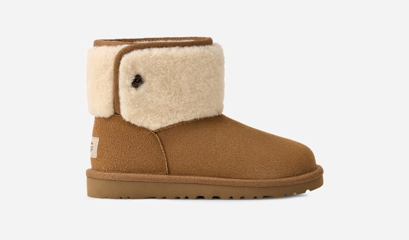 UGG® Classic Jona Luxury Boot für Kinder in Brown, Größe 35, Wildleder von Ugg