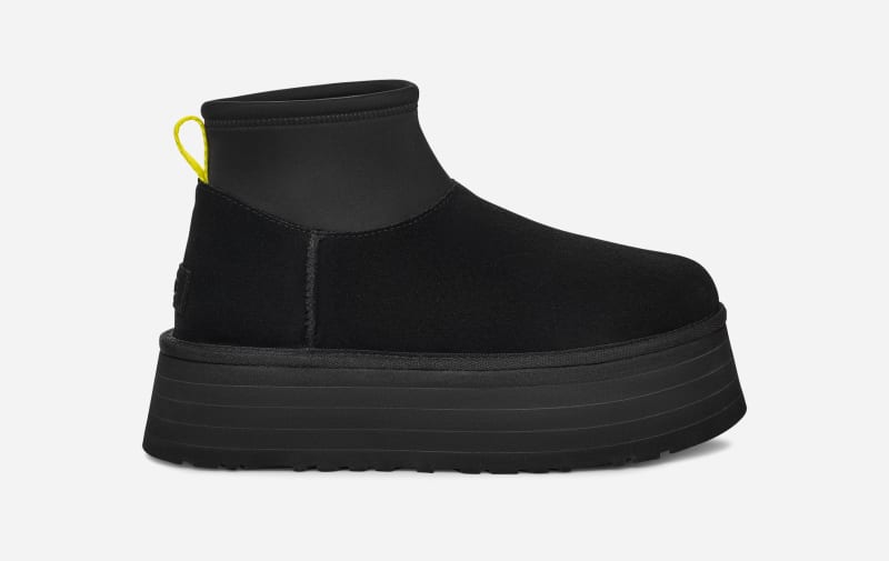 UGG® Classic Mini Dipper Boot für Damen | UGG® EU in Black, Größe 38, Veloursleder/Neoprene/Recycled Materials/Polyester von Ugg