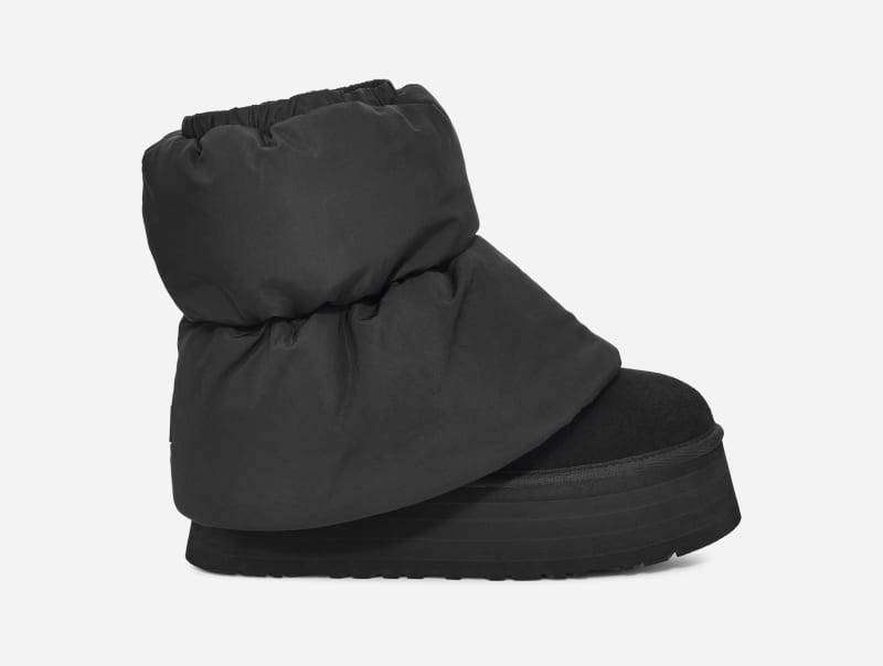 UGG® Classic Mini Dipper Puffer Boot für Damen in Black, Größe 43, Textil/Wildleder von Ugg