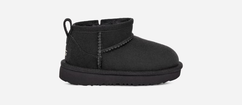 UGG® Classic Ultra Mini Boot für Kinder | UGG® EU in Black, Größe 26, Veloursleder von Ugg