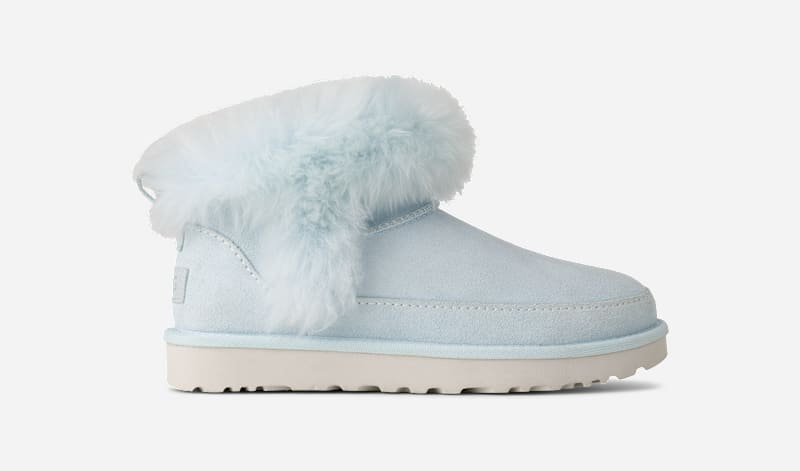 UGG® Classic Ultra Mini Chalet Boot für Damen in Reef Blue, Größe 42, Veloursleder von Ugg