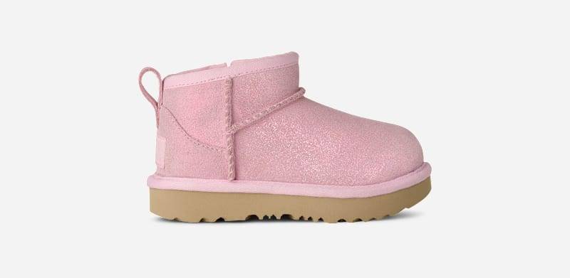 UGG® Classic Ultra Mini Dazzle Boot für Kinder in Ribbon Candy, Größe 27.5, Veloursleder von Ugg