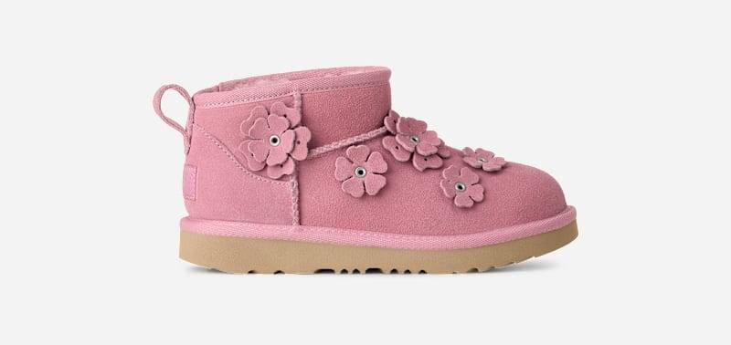 UGG® Classic Ultra Mini Fleur für Kinder in Horizon Pink, Größe 32.5 von Ugg