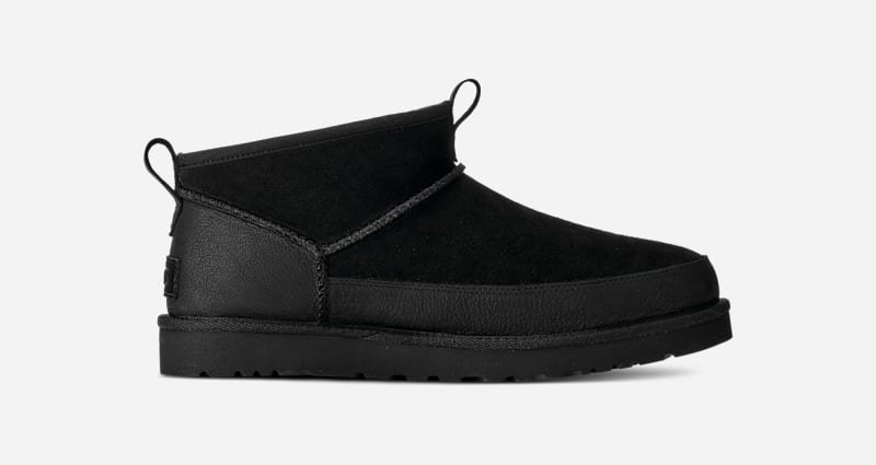 UGG® Classic Ultra Mini Lennox Boot für Herren in Black, Größe 43 von Ugg