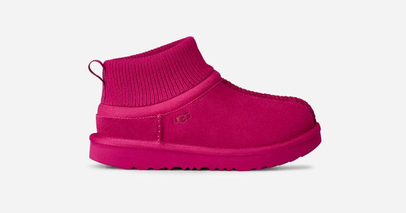 UGG® Classic Ultra Mini Stretch Cuff Boot für Kinder in Dark Peony, Größe 38 von Ugg