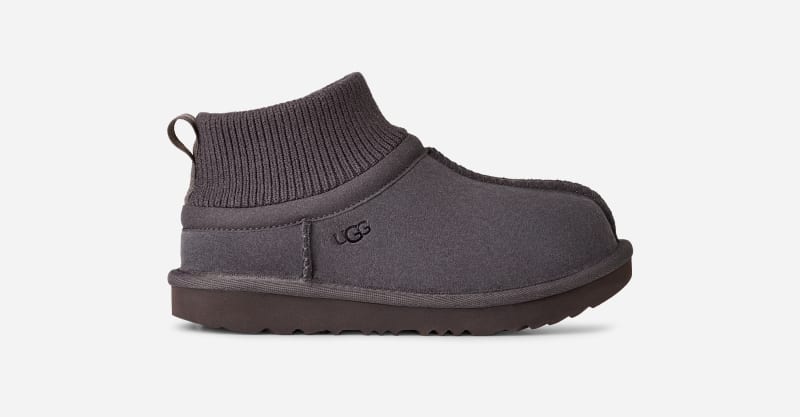 UGG® Classic Ultra Mini Stretch Cuff Boot für Kinder in Grey, Größe 35, Veloursleder/Textil/Recycled Materials von Ugg