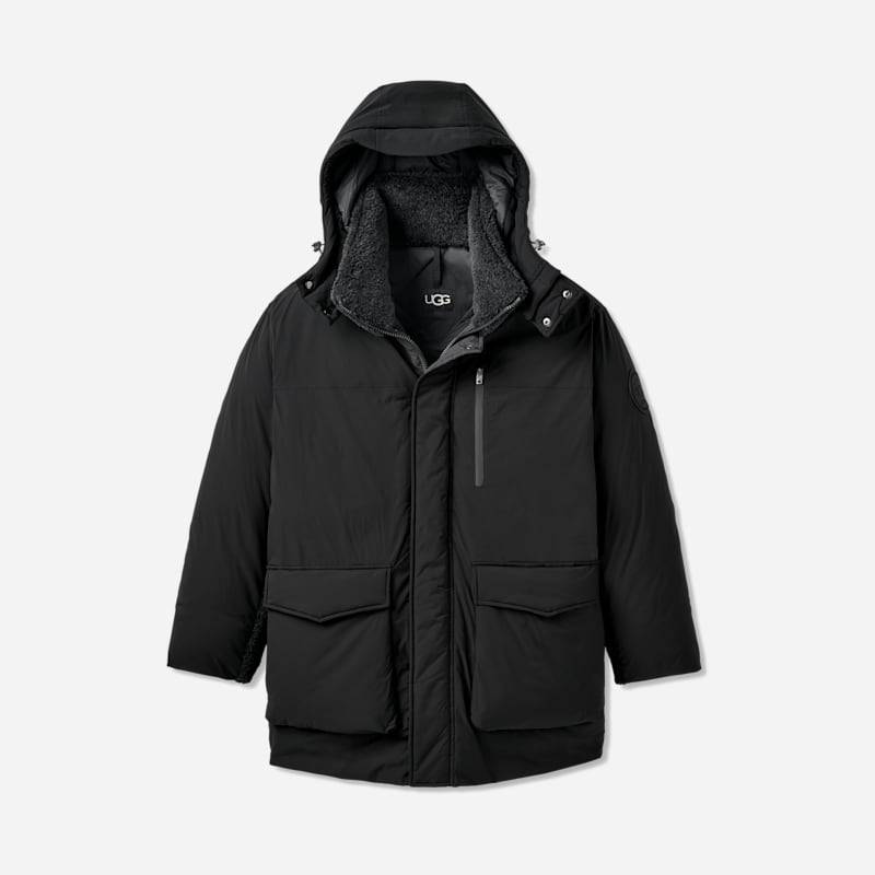 UGG® Eamon Daunenparka für Herren in Black, Größe M, Polyester von Ugg