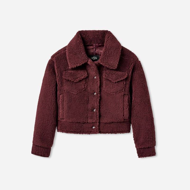 UGG® Frankie Truckerjacke in kurzer Länge für Damen in Red, Größe XL von Ugg