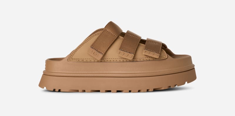 UGG® GoldenGlow Slide für Damen in Dark Sand, Größe 38, Polyester von Ugg