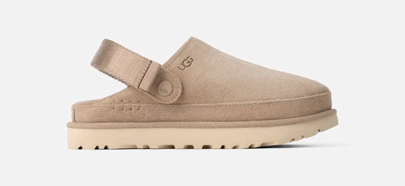 UGG® Goldenstar Clog für Damen | UGG® EU in Beige, Größe 40.5, Veloursleder von Ugg