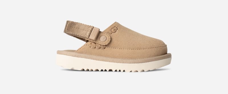UGG® Goldenstar Clog für Kinder | UGG® EU in Beige, Größe 23.5, Veloursleder von Ugg