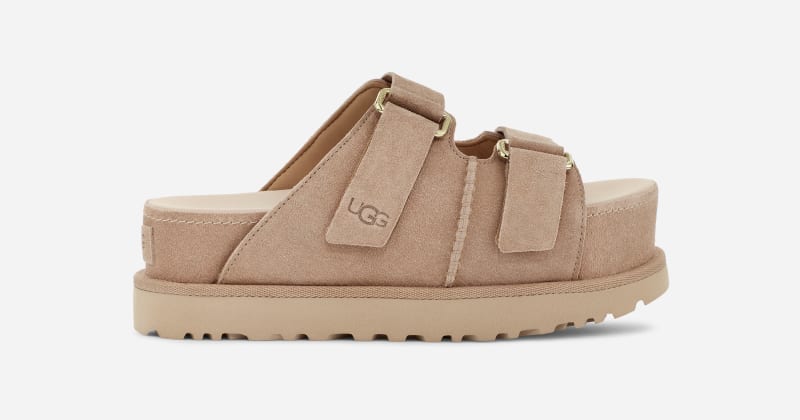 UGG® Goldenstar Hi Slide für Damen | UGG® EU in Beige, Größe 40, Veloursleder von Ugg