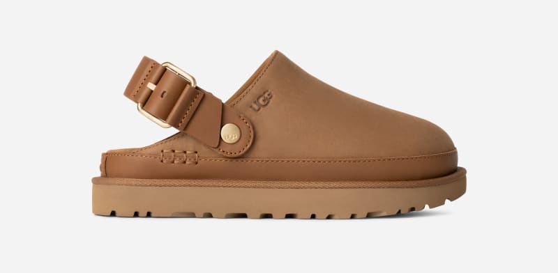 UGG® Goldenstar Villa Clog für Damen in Brown, Größe 37, Leder von Ugg
