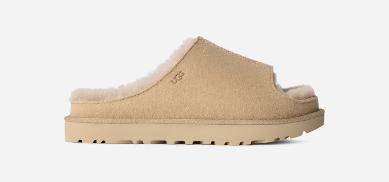 UGG® Greenport Slide für Damen | UGG® EU in Beige, Größe 41, Veloursleder von Ugg