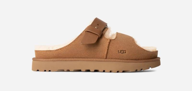 UGG® Greenport Slide mit Riemen für Damen in Brown, Größe 41 von Ugg
