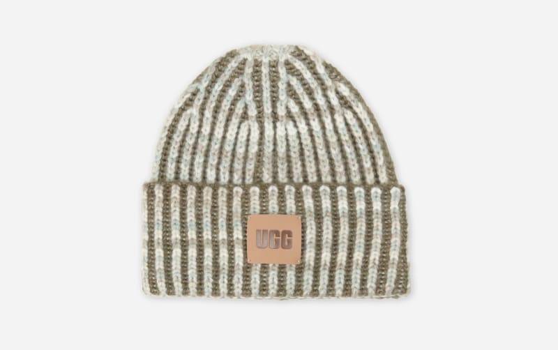 UGG® Grobstrick-Beanie mit Space-dye-Effekt für Damen in Burnt Olive Multi, Größe O/S von Ugg