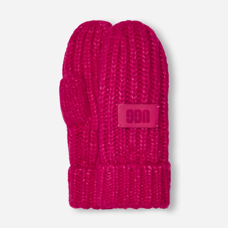 UGG® Grobstrickfäustlinge für Kinder in Cerise, Größe O/S, Wolle von Ugg