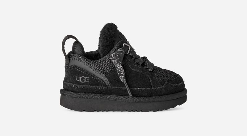 UGG® Lowmel Sneaker für Kinder in Black, Größe 23.5, Veloursleder/Textil von Ugg