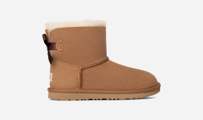 UGG® Mini Bailey Bow II Boot für Kinder | UGG® EU in Brown, Größe 32.5, Twinface von Ugg
