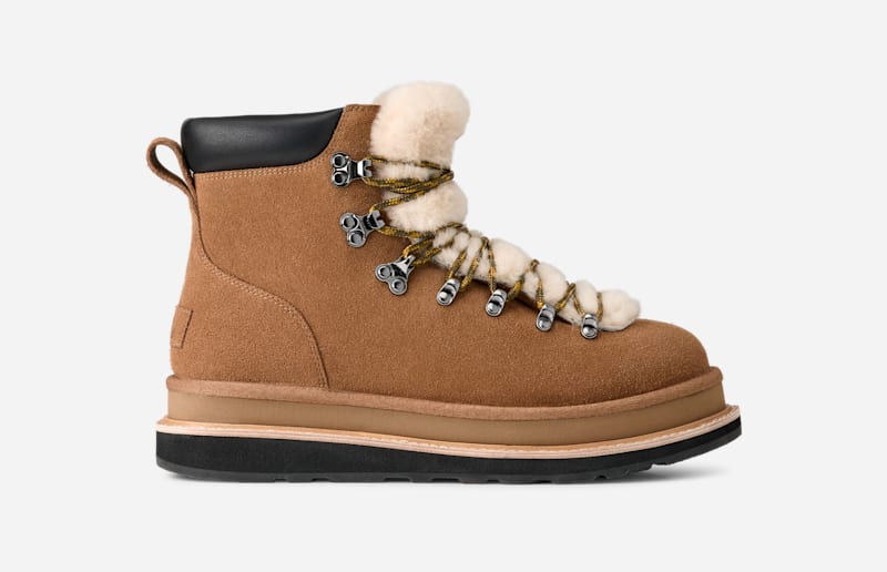 UGG® sacai Hiker für Damen in Brown, Größe 38, Veloursleder von Ugg