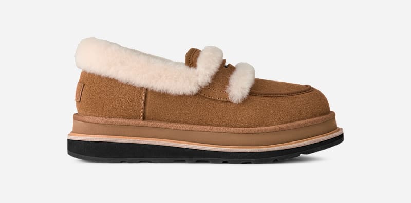 UGG® sacai Loafer für Damen in Brown, Größe 43, Veloursleder von Ugg