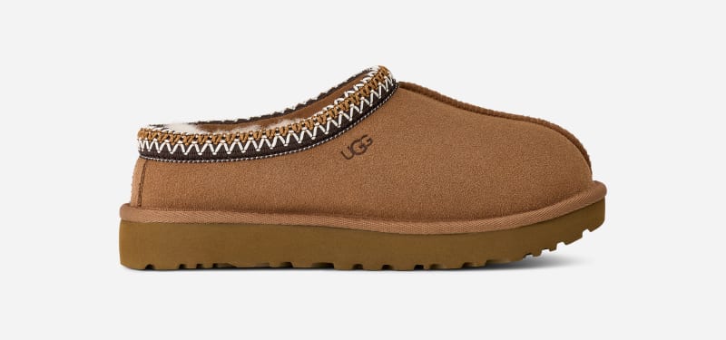 UGG® Tasman II für Damen | Lammfell-Slipper auf in Brown, Größe 40, Veloursleder von Ugg