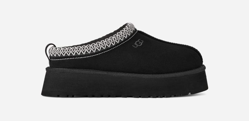 UGG® Tazz II für Damen | Lammfell-Slipper auf in Black, Größe 43, Veloursleder von Ugg