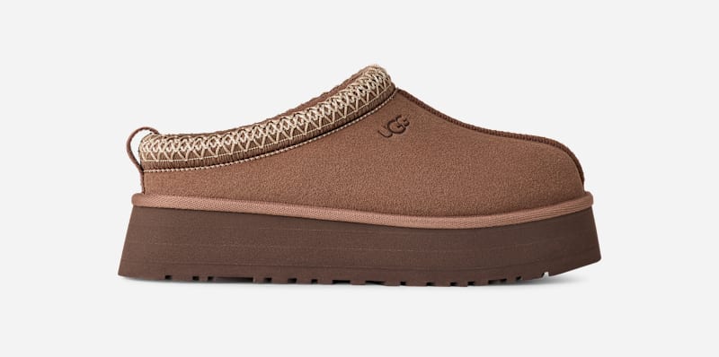 UGG® Tazz II für Damen | Lammfell-Slipper auf in Rocky Oak, Größe 43, Veloursleder von Ugg