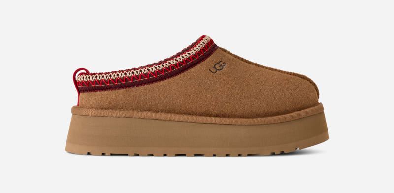 UGG® Tazz II für Damen | Lammfell-Slipper auf in Brown, Größe 40, Veloursleder von Ugg