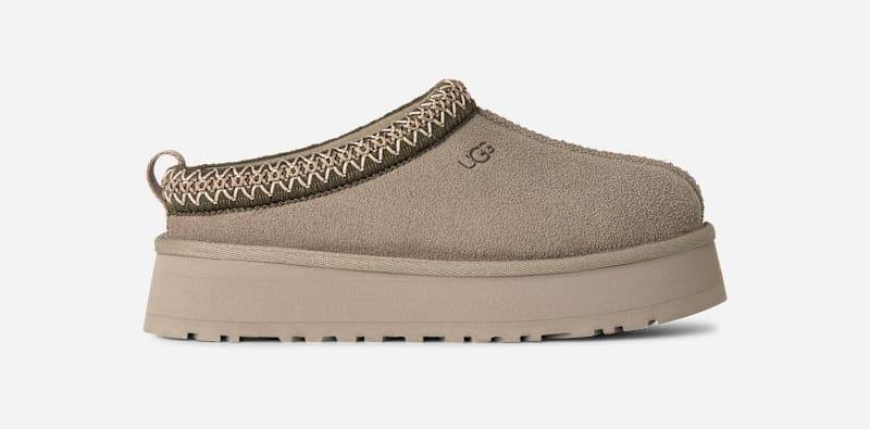 UGG® Tazz II für Damen | Lammfell-Slipper auf in Cobble Grey, Größe 36, Veloursleder von Ugg
