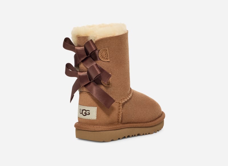 UGG® Bailey Bow II Boot für Kinder | UGG® EU in Brown, Größe 25, Leder von Ugg