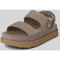 UGG Sandalette aus Leder Modell 'GOLDENSTAR GLIDE' in Hellgrau, Größe 41 von Ugg