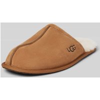 UGG Slides mit Label-Print Modell 'SCUFF' in Cognac, Größe 43 von Ugg