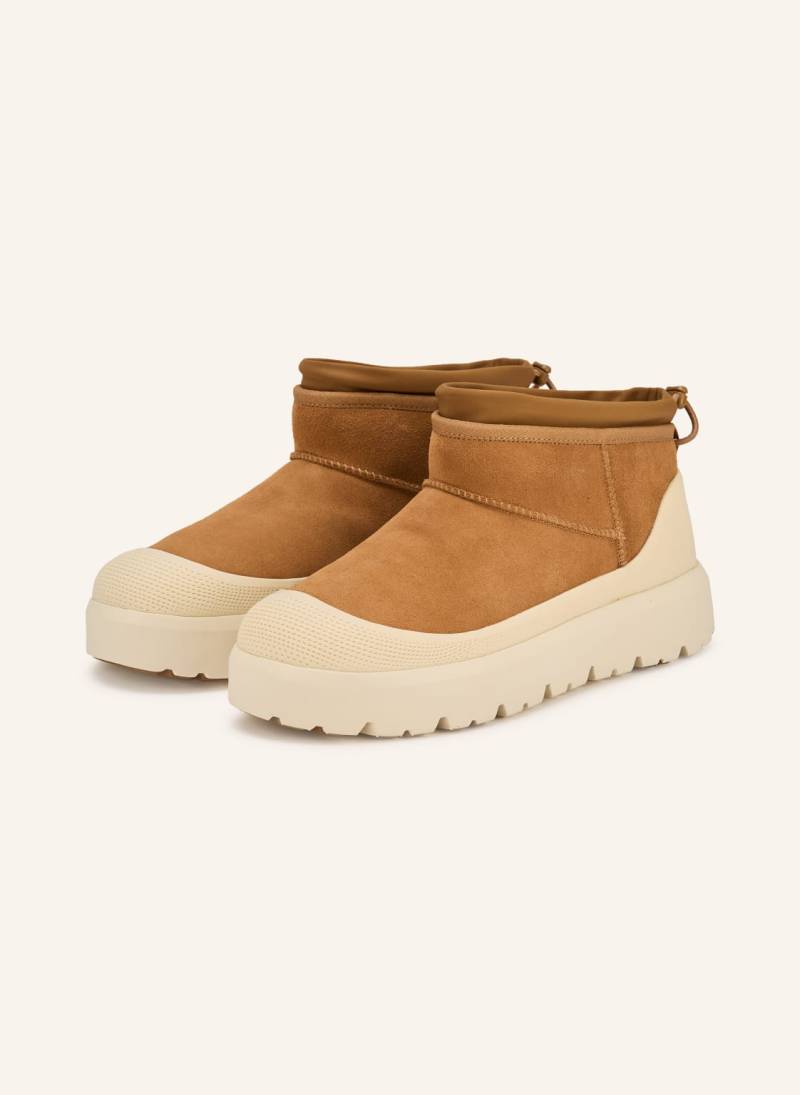 Ugg Plateau-Boots Classic Ultra Mini Weather Hybrid braun von Ugg