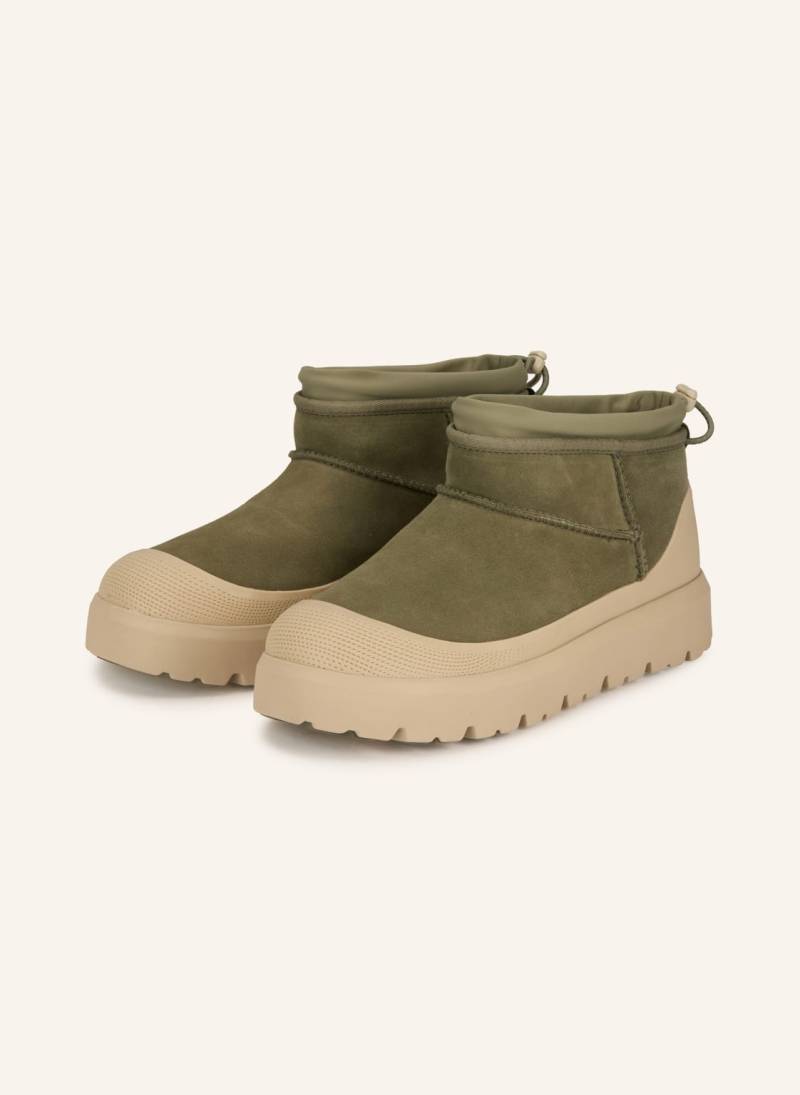 Ugg Plateau-Boots Classic Ultra Mini Weather Hybrid gruen von Ugg