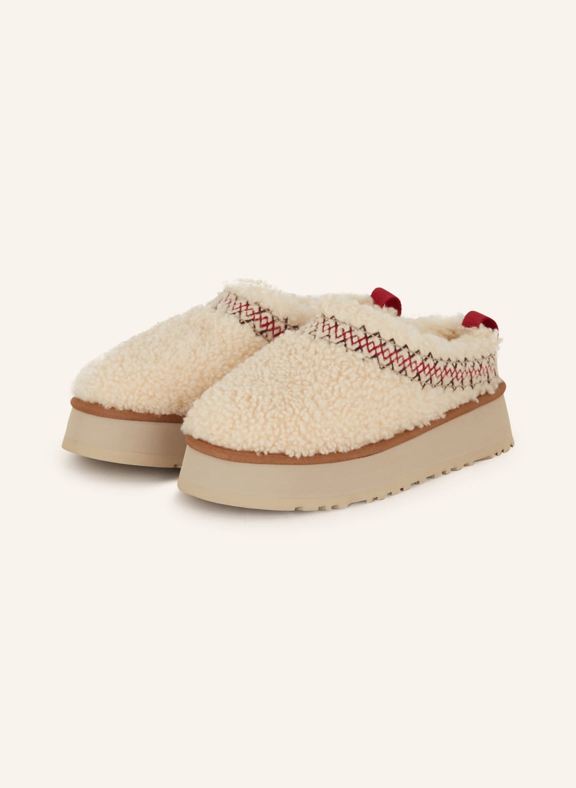 Ugg Plateau-Pantoletten Tazz Mit Kunstfell beige von Ugg