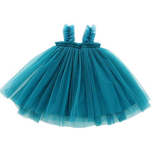 Reciy Baby Mädchen Kleinkind Tutu Kleid ärmellose Prinzessin Infant Tüll Kleid, 12 Monate, Blue von Ugitopi