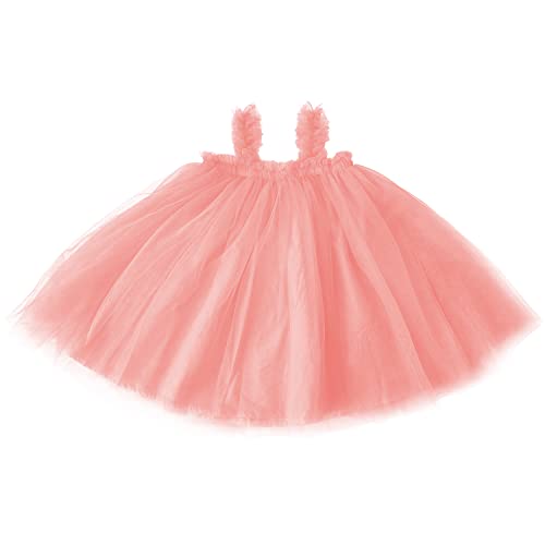 Ugitopi Baby Mädchen Kleinkind Tutu Kleid ärmellose Prinzessin Infant Tüll Kleid (B-Pink, 90) von Ugitopi