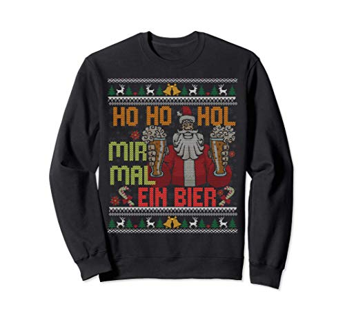 Christmas Weihnachts Herren Ho Ho Hol Mir Ein Bier Ugly Sweatshirt von Ugly Christmas Ho Ho Hol Mir Ein Bier Geschenk