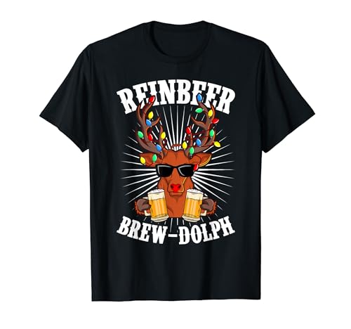 Ugly Christmas Sweater Craft Beer Weihnachten REINBEER BREWDOLPH UGLY CHRISTMAS Sweater Weihnachten Bier T-Shirt Schwarz Klein Unisex-Jugendliche Männer Winter Pull-On 0 Short Sleeves T-Shirt Ugly Christmas Sweater Craft Beer Weihnachten REINBEER BREWDOLPH UGLY CHRISTMAS Sweater Weihnachten Bier T-Shirt Schwarz Klein Unisex-Jugendliche Männer Winter Pull-On 0 Short Sleeves T-Shirt von Ugly Christmas Sweater Craft Beer Weihnachten